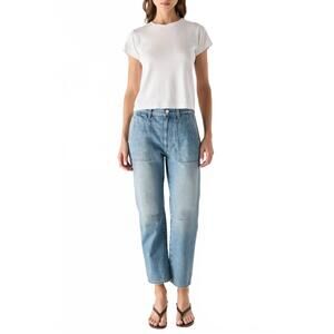 NEW AMO cate high rise cropped jeans in pulse